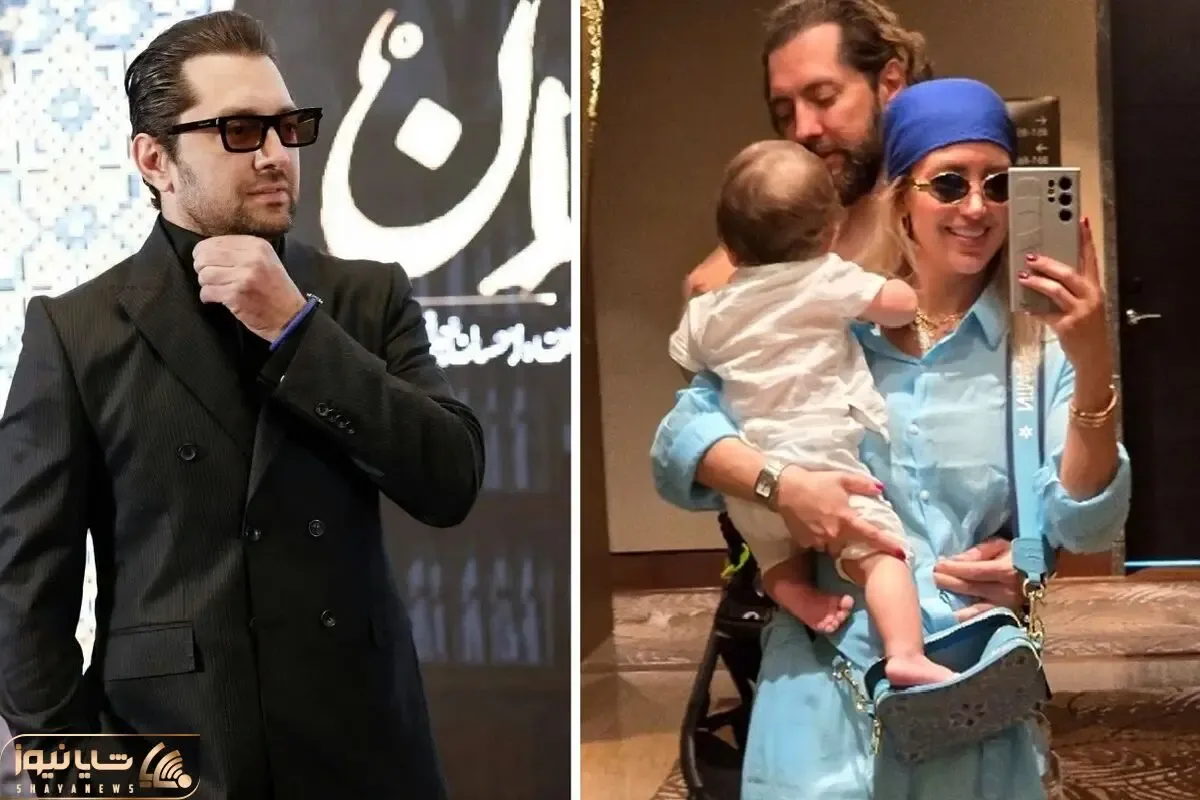 بهرام رادان، با همسر مدلش و فرزندشون سفر اروپایی رفت / مشعل المپیک رو گرفت دستش ذوقید