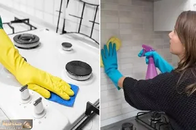 ترفندهای تمیز کردن گاز و میله های چدنی + برق انداختن دیوار پشت گاز به ساده ترین روش