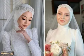 آرایش مدرن عروس محجبه / خوشگلی و وقار با متعادل سازی رنگ رژ لب و آماده سازی پوست