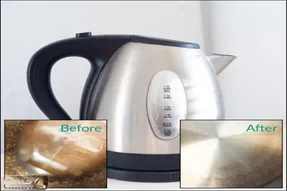 ترفندای خونگی واسه رفع رسوب کتری؛ اینجوری تو سه سوت از هر چی رسوب تو کتریه خلاص شو!