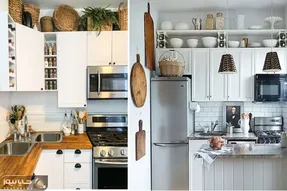 ایده های دیزاین بالای کابینت سقفی؛ جذابیت هزار برابری آشپزخونه با آیتم و عناصر مفید