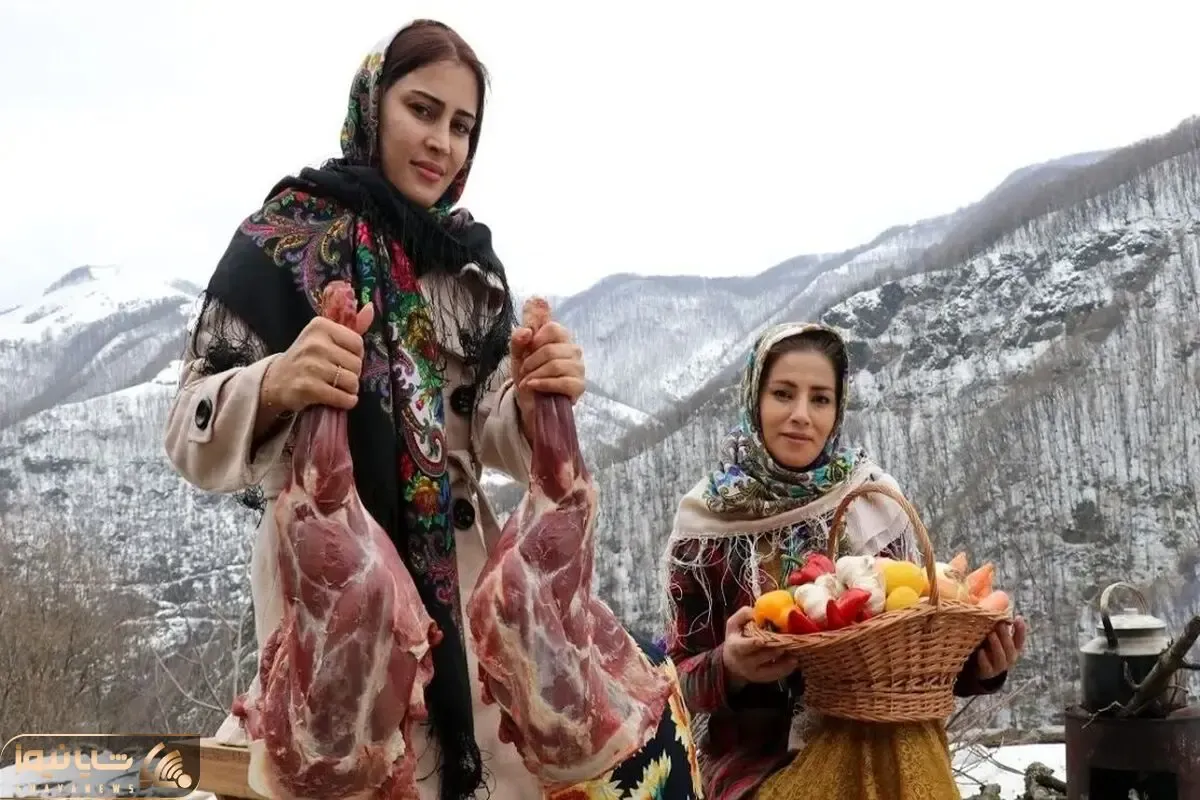 غذای خوش پخت دهاتی؛ خانومای باسلیقه تو برف خوراک سر دست و زرشک پلو زعفرونی پختن دلبر