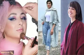 مانتو شونصد رنگ ویدا جوان که طاقه پارچه رو درسته پوشیده؛ بادی فشرده سفیدشووو!