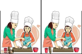 بازی فکری؛ یک ذره مختو به کار بکش تفاوت زن و شوهر کیک پزو پیدا کن
