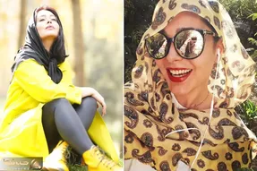 سانیا سالاری و آبجیش که از یه فضا مضای دیگه اومده؛ خانوم چه فشنِ و قناری پوش!