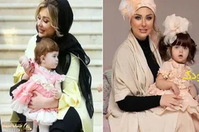سلفی نیوشا ضیغمی و دختر نازدارش در ماشین خارجیشان؛ لنا بزرگ شده با مامانش مو نمیزنه