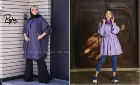 رنگ سالُ چجوری بپوشیم؛ مانتوی بنفشُ با شلوار چه رنگی ست کنیم؟