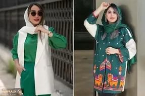 با مانتو سبز تو فصل خزووون غوغا کن؛ یه استایل بهاری تو برگریزووون پاییز