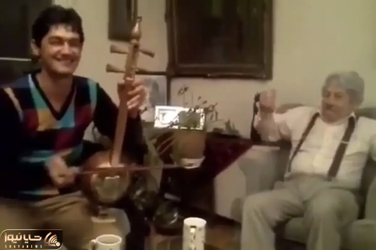 آواز شاد؛ رقص داوود رشیدی با کمانچه تو پیری فقط از بشکن زدنش که همه قهقهه زدن
