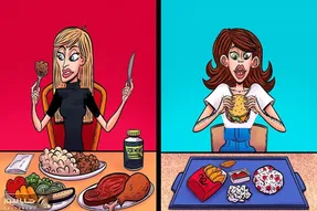 بازی فکری؛ اگه خدای هوشی بگو کدوم از این خانومای شکمو مرد و ادای زن ها رو درمیاره؟