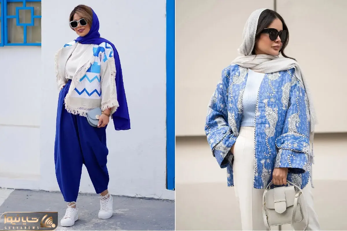 معجزه رنگ آبی در استایل؛ از ترکیب رنگ ها نترسید چه مانتو آبی کاربنی چه آبی آسمانی