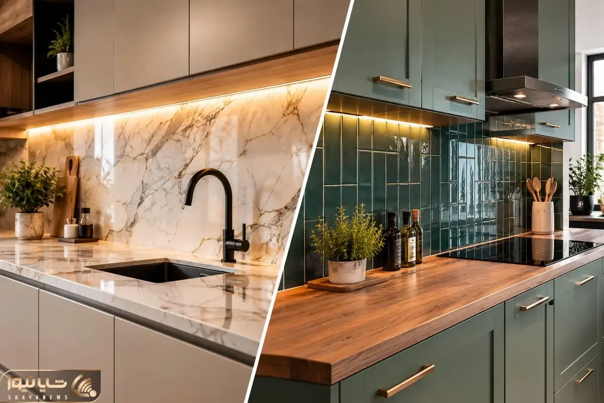 10 ایده بین کابینتی مدرن با طرح و تناژ رنگی مختلف؛ زیبایی آشپزخانه تنها با یک تغییر