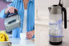 رسوب چای‌ ساز رو راحت از بین ببر/ فقط با لیمو ترش، جوش شیرین و سرکه سفید
