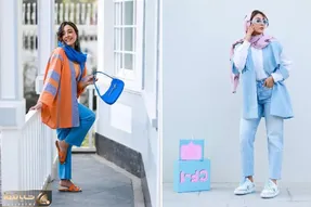 معجزه رنگ آبی در استایل تابستانی زنانه؛ به نظرت مانتو آبی با شلوار جین بهتره یا سفید؟