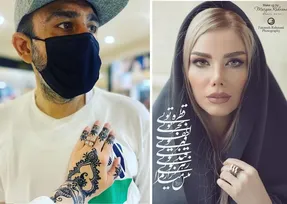 عشقبازی رمانتیک زنِ مهران غفوریان؛ ساعت و حلقه لاکچری چه نشسته به دست پر تتوش!