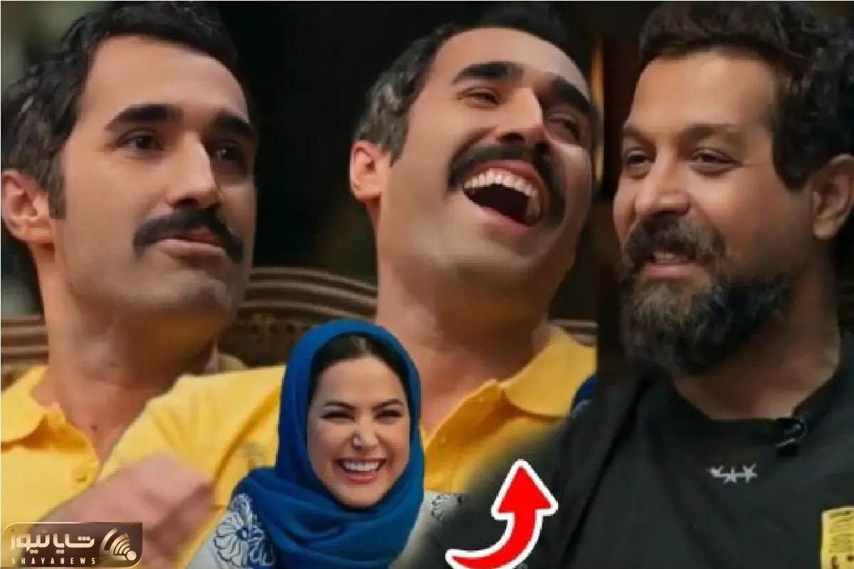 سکانس خندان/تقلید صدای کامران تفتی توسط هادی کاظمی جلوی خودش/ همه غش کردن