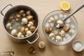 ترفندهای خانه داری؛ بهترین روش نگهداری قارچ / آموزش بلانچ کردن
