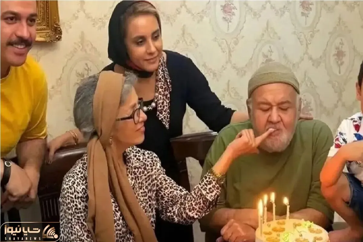 سکانس شاد/تولد اکبر عبدی در جمع خصوصی همراه با همسرش /همه براش میخونند و میرقصند