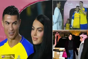 نگاه عاشقانه رونالدو به زن عرب پیش چشم جورجینیا؛ خانومش چه جولونی میده جلو سعودیااا