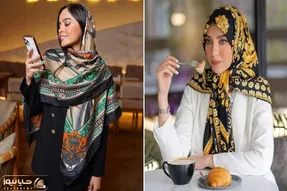 روسری های قواره بزرگ 1404؛ مختص خانومای حاجی بازاری پولدار و دخترای شیک و مجلسی پوش