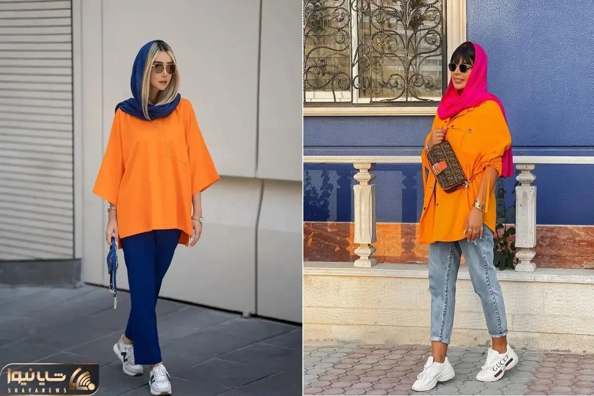 یادت نره مانتو نارنجی پوشیدن الکی نیست؛ استایل تابستونی را پر انرژی و جذاب تجربه کنید