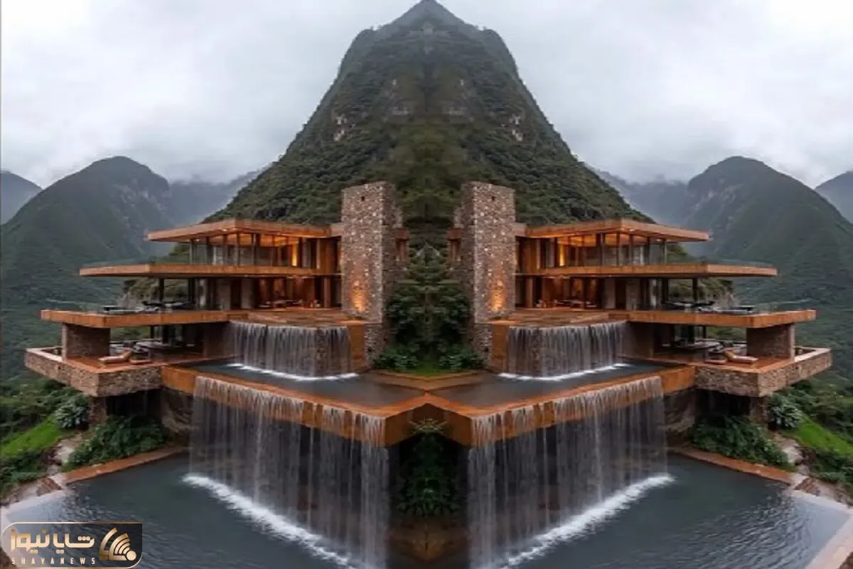 معماری خلاقانه؛ ویلای اعیونی ساخته استخرش آبشار دار با جکوزی مستر ویو لاکچری