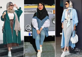 مانتو بلند رو اینجوری بپوش! کلی پیشنهاد جذاب که هم با شال و روسری سِت میشن هم با مقنعه