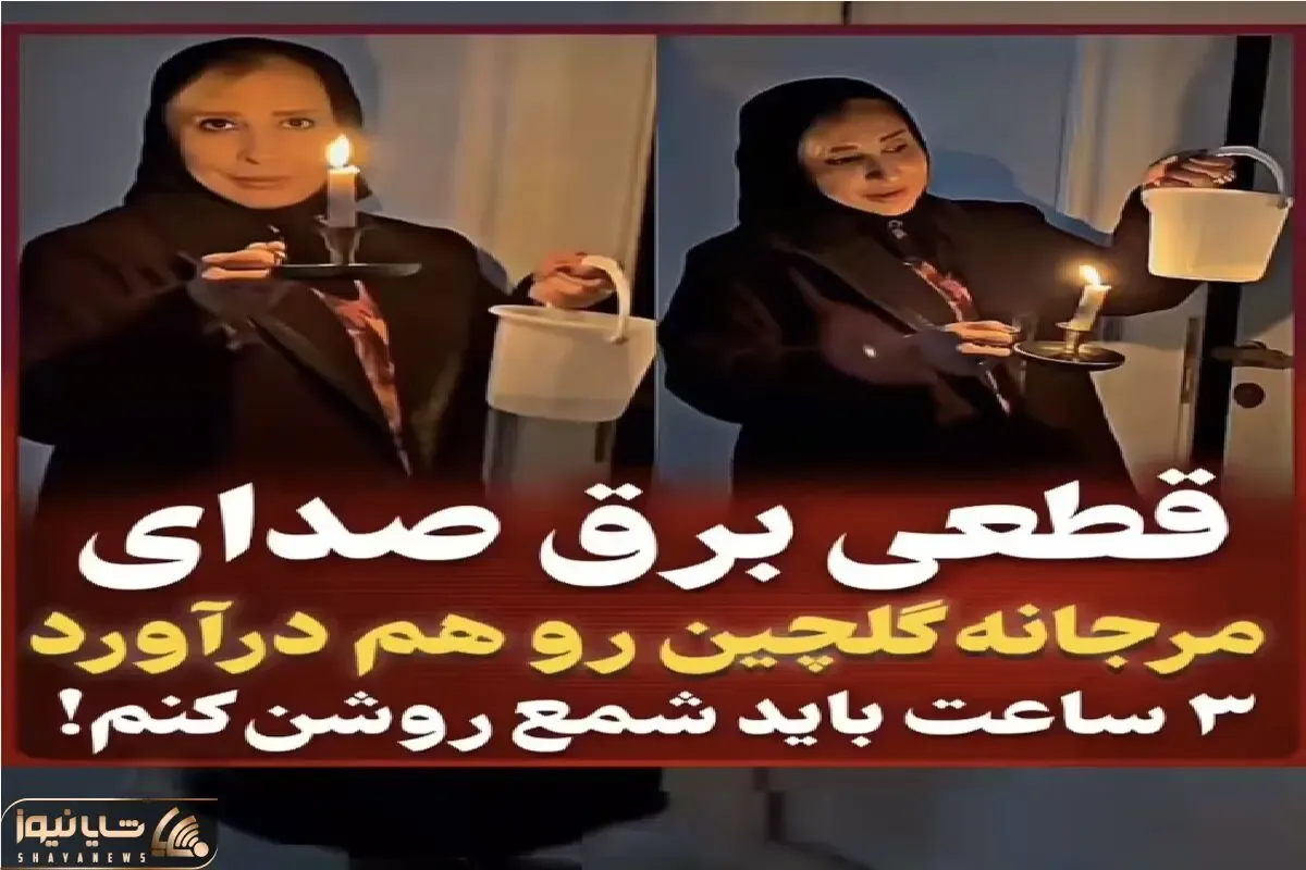 وقتی قطعی برق صدای مرجانه گلچین رو هم در میاره / خانم بازیگر چه سانتال مانتال کرده