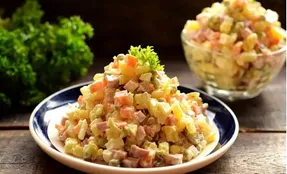 طرز تهیه سالاد روسی ساده و خوشمزه