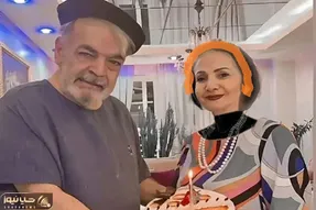 سکانس خندانه؛ حمید لولایی وسط دعوا پشت زنش قایم شد انگار بچه اس
