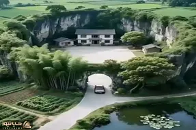 معماری خلاقانه؛ تپه پیدا کردن وسطشو خالی کردن خونه ساختن دژی شد برا خودش با حیاط بزرگ