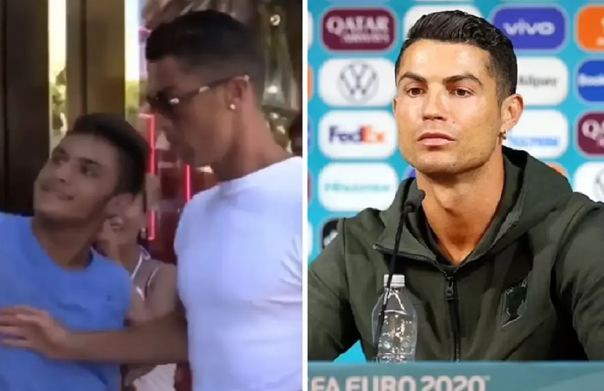 رفتار زشت رونالدو با هوادارش؛ از رونالدو بعید بود هول دادن! +فیلم