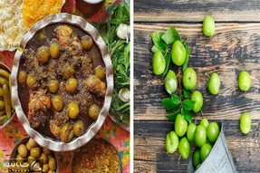 طرز تهیه ی خورشت گوجه سبز؛ این گردالوهای سبز و ترش رو تو غذا امتحان کن، طعم بهشت میده