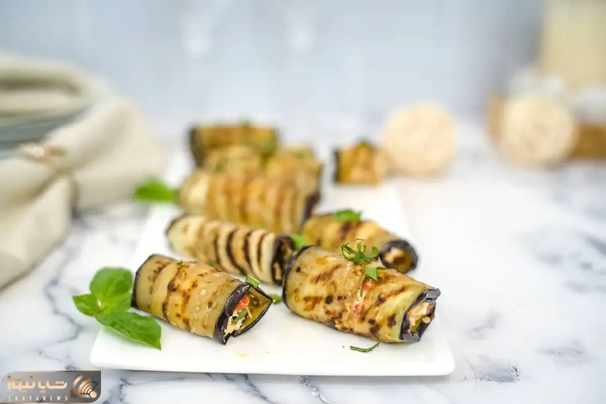 طرز تهیه رول بادمجان با پنیر که خیلی ویژه و خاصه؛ خوشمزگیش قراره هوش از سرت ببره