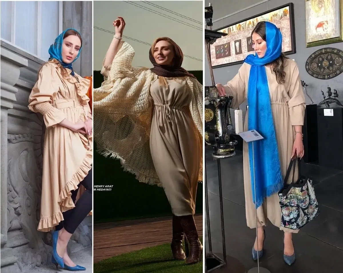 به مانتو کرم شال یا روسری چه رنگی میاد؟