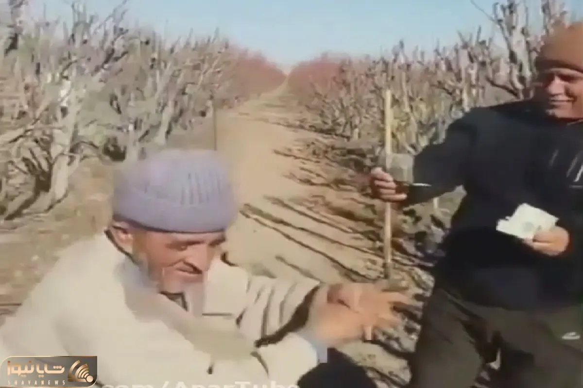آواز شاد؛ کارگر پیر روزمزد وسط کار واسه خستگی در کردن رقصید شاباش دادن از ذوق رو هواس