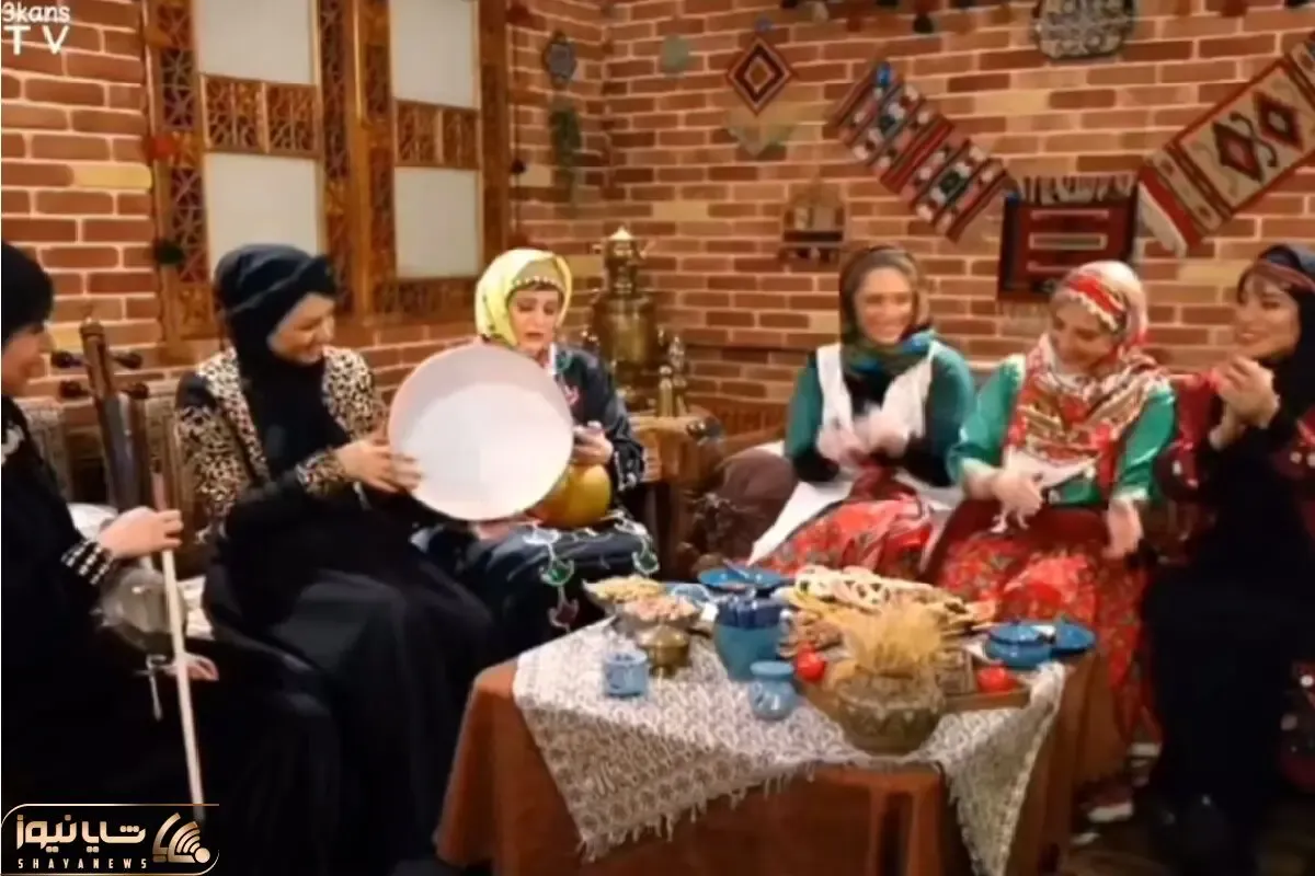 آواز شاد؛ مرجانه گلچین،نعیمه و آشا آهنگ محلی یه شو بوشوم کونوس کله میخونن به وجد میان