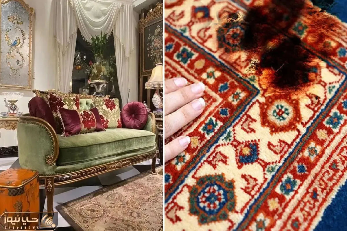 ای خدا حواسم پرت تلفن شد اتو موند رو فرش سوخت / ناراحتی نداره چاره سوختگی فرش اینجاست