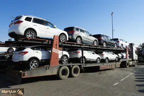 (ویدیو) واژگونی تریلی حامل خودروهای هایما در اتوبان آزادگان