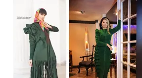 به مانتوی سبز شال یا روسری چه رنگی میاد؟