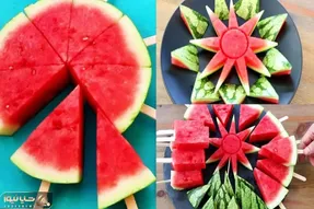 ایده های خلاقانه؛ هندوانه رو اینجوری ژیگول برش بزنی همه به مادرشوهرت میگن چه عروسی