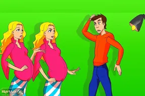 بازی فکری؛ بگو کدوم از این خانومای باردار واقعی و همسر این آقاهست؟