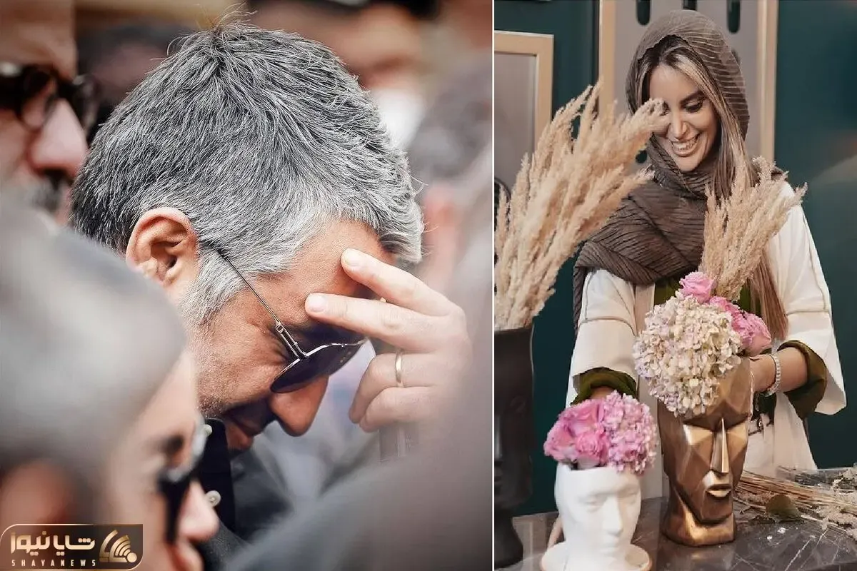 رونمایی پژمان جمشیدی از همسرش در خاکسپاری آتیلا پسیانی