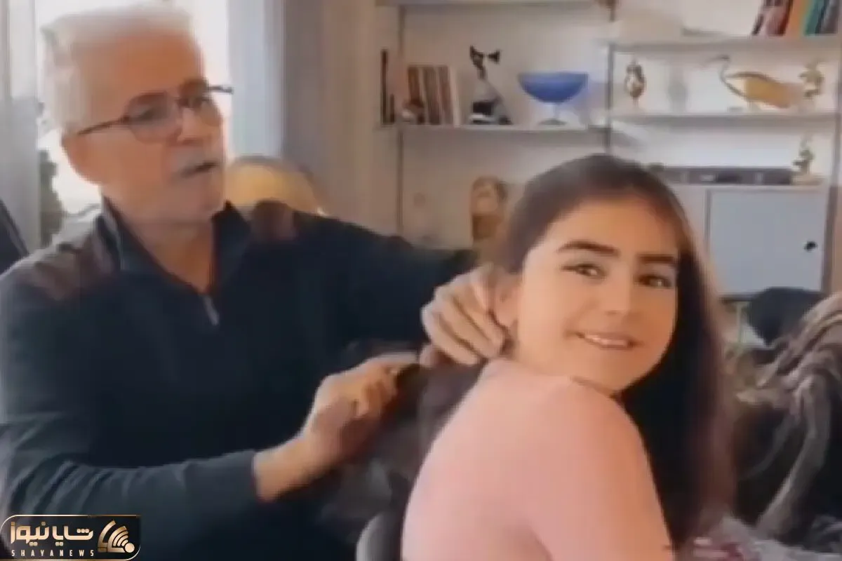 آواز احساسی؛ ناصر رزازی چه جانانه موهای نوه اش رو شونه میکنه و آهنگ لیلم لی رو میخونه
