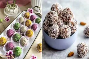 طرز تهیه توپک خرمایی / بمب انرژی در یه شیرینی ساده و خوشمزه