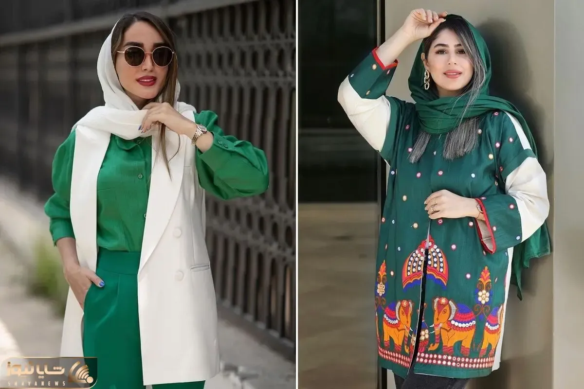 با مانتو سبز تو فصل خزووون غوغا کن؛ یه استایل بهاری تو برگریزووون پاییز