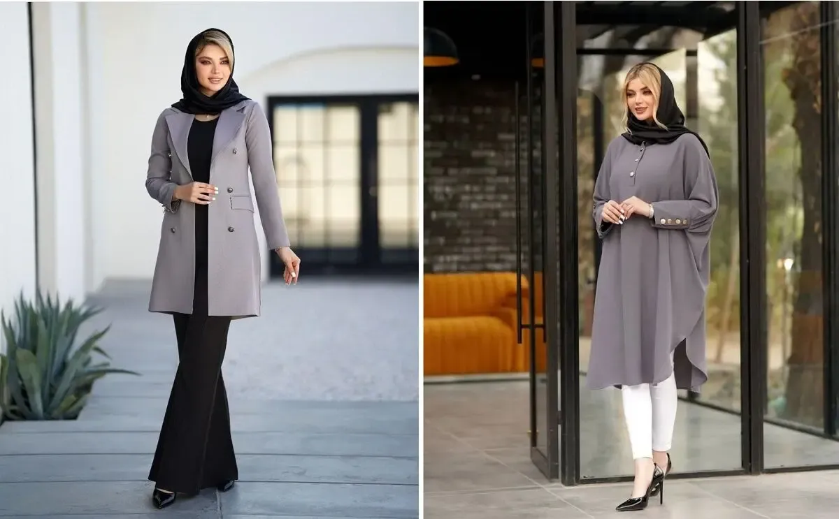 مانتوی طوسیُ با شلوار چه رنگی ست کنیم؟
