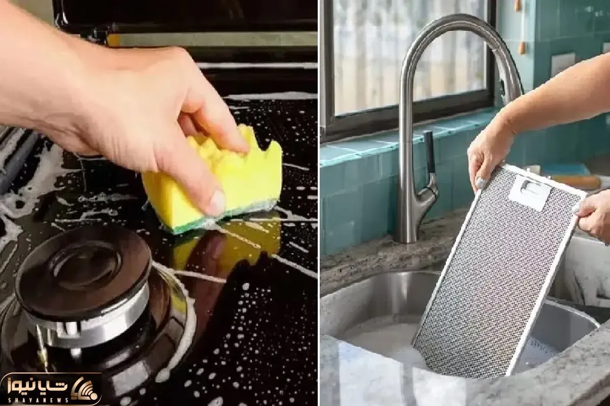 ترفند از بین بردن چربی ها در  هر جای آشپزخانه / از شر روغن رو کابینت، هود و گاز خلاصی