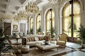 معماری خلاقانه؛ خونه ساخته اعیونی با دکوراسیون قصروار به رنگ نود و بژ