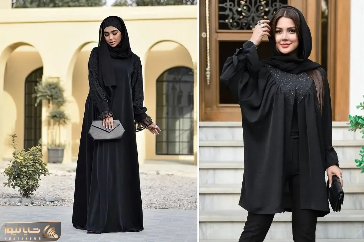 مانتوهای خوشگل و آراسته مناسب محرم و صفر / اینجوری یه تیپ مشکی زدی چشمگیر و آس
